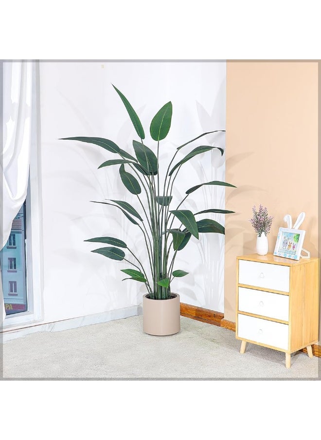 Yatai - YATAI DECOR Nearly Natural Artificial Banana Tree Houseplant Bird of Paradise Fake Plant with Plastic Pot for Home Garden Decoration Fake Tree Artificial Plants (170 Cm) - Image 1