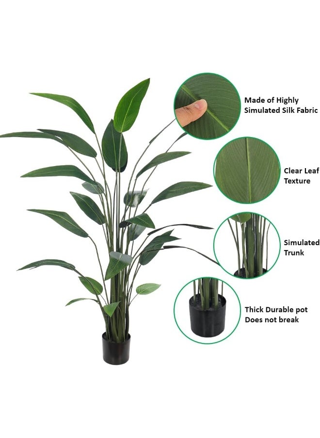 Yatai - YATAI DECOR Nearly Natural Artificial Banana Tree Houseplant Bird of Paradise Fake Plant with Plastic Pot for Home Garden Decoration Fake Tree Artificial Plants (170 Cm) - Image 1