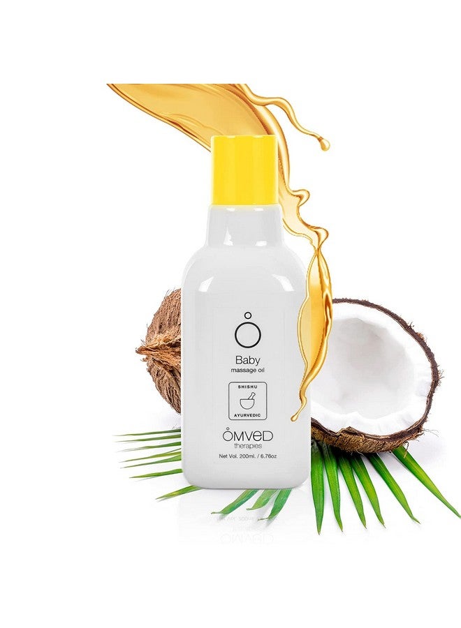 Omved Shishu Vegan Ayurvedic Baby Massage Oil With Ashwagandha Root, Manjistha, Vetiver, Coconut And Almond Oil 200 Ml - Image 1