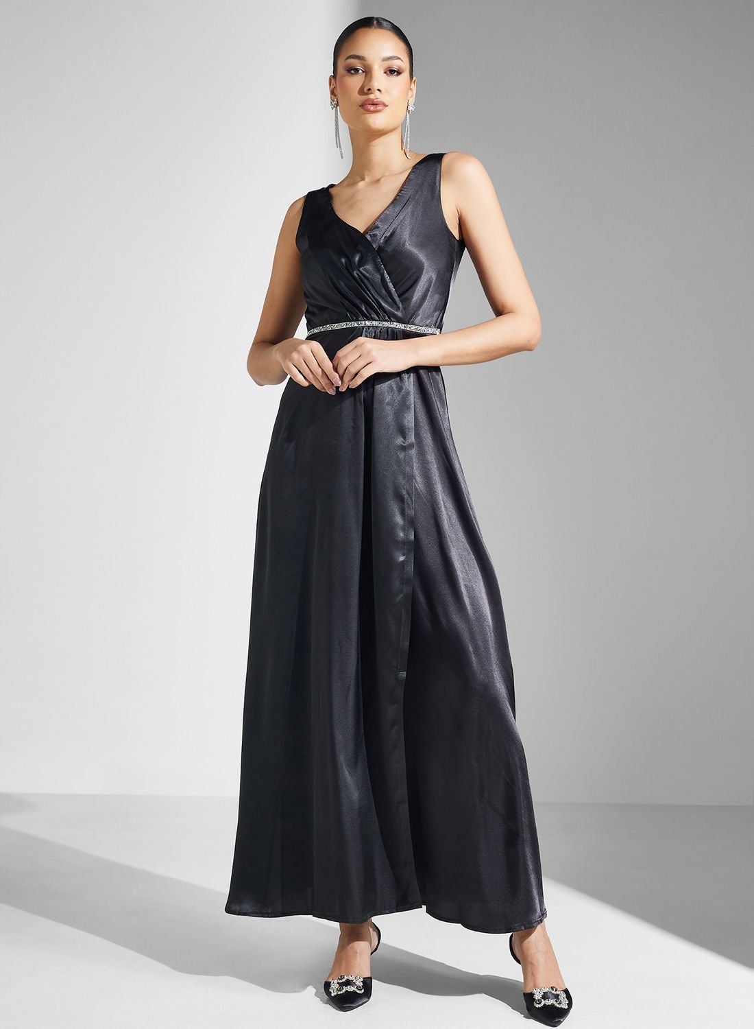 ELLA Satin Midi Dress for Women | Best Price UAE