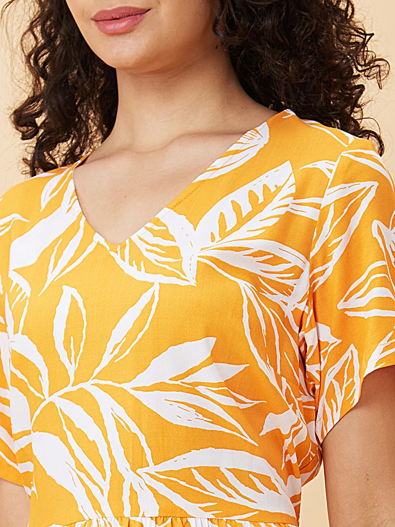 globus Women Floral Printed A-Line Dress