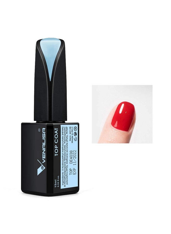 V VENALISA VENALISA 15ML No Wipe Tempered Top Coat - Scratch Resistant High Gloss Soak Off Gel Nail Polish Finish Long Lasting Set Gel Nail Kit - Image 5