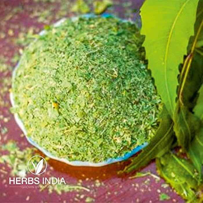 india herbs Neem Leaves Crushed (Not Powder), Good to Make Fresh Neem Leaf Tea 600 Grams (21.2 Oz), Herbal Supplements - HerbsIndia - Image 5