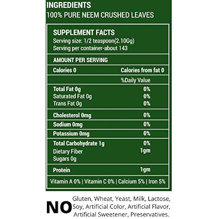 india herbs Neem Leaves Crushed (Not Powder), Good to Make Fresh Neem Leaf Tea 600 Grams (21.2 Oz), Herbal Supplements - HerbsIndia - Image 4