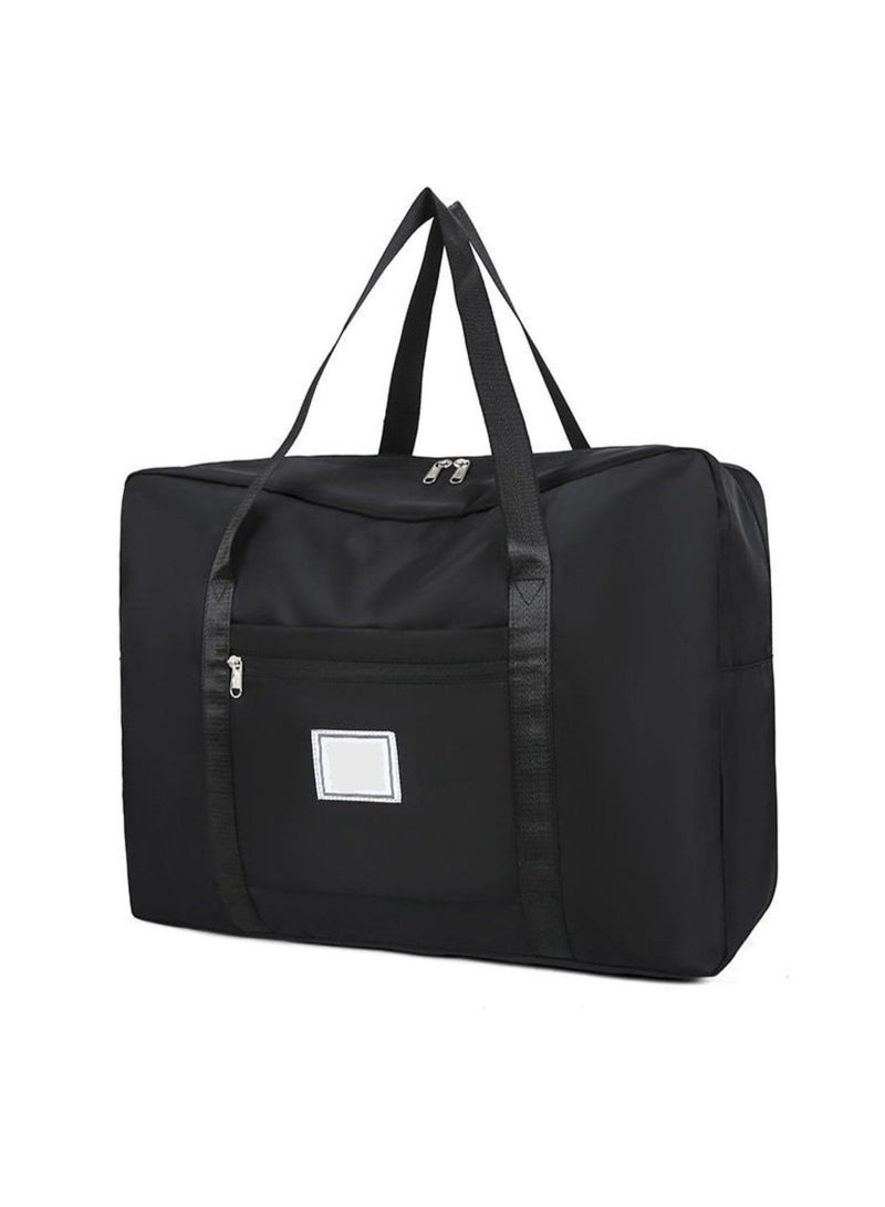 Large Moving Travel Storage Bag Large Capacity Travel Bag Clothes Storage Bag Hand Luggage Bag Moisture-proof Quilt Storage Bag (Black) - Image 1