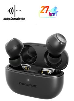 Tronsmart Onyx Pure Hybrid Dual Driver Headphones, Bluetooth 5.3, Hybrid Dual Driver, Built-in 3EQ Modes, Clear Call with ENC Call Reduction, Up To 27 Hours of Playtime, IPX5 Water Resistant - Black