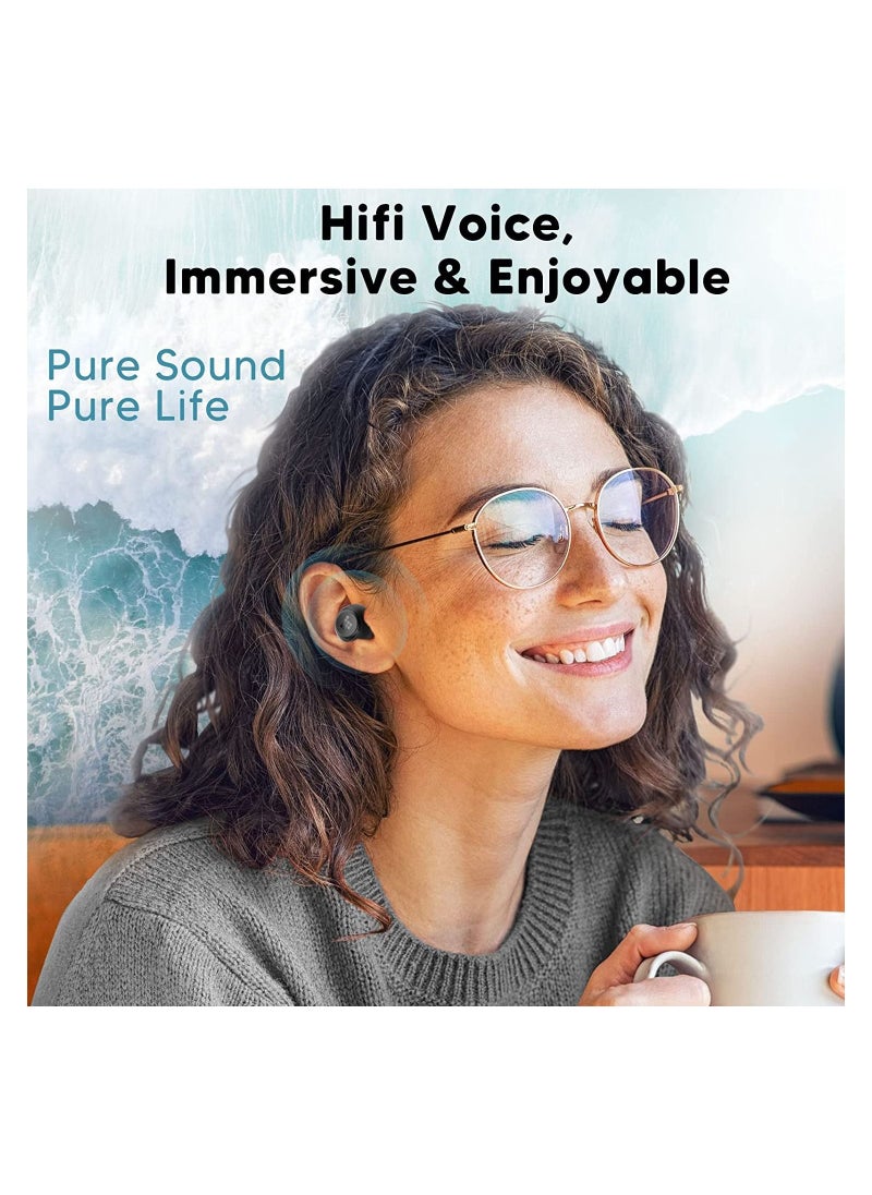 Tronsmart - Tronsmart Onyx Pure Hybrid Dual Driver Headphones, Bluetooth 5.3, Hybrid Dual Driver, Built-in 3EQ Modes, Clear Call with ENC Call Reduction, Up To 27 Hours of Playtime, IPX5 Water Resistant - Black - Image 1