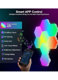 ماركة غير محددة 10 قطع LED الجدار مسدس أضواء التحكم عن بعد عرافة الذكية وحدات لوحات الضوء الحساسة الحساسة RGB ضوء ملون مع USB السلطة الديكور لغرفة المعيشة غرفة نوم الألعاب  - Image 3
