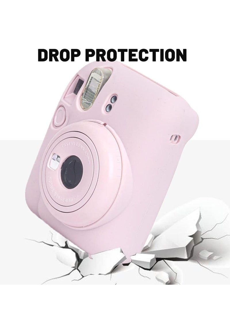 Silicone Case for Fujifilm Instax Mini 12 Protective Case Cover (Pink)  - Image 3