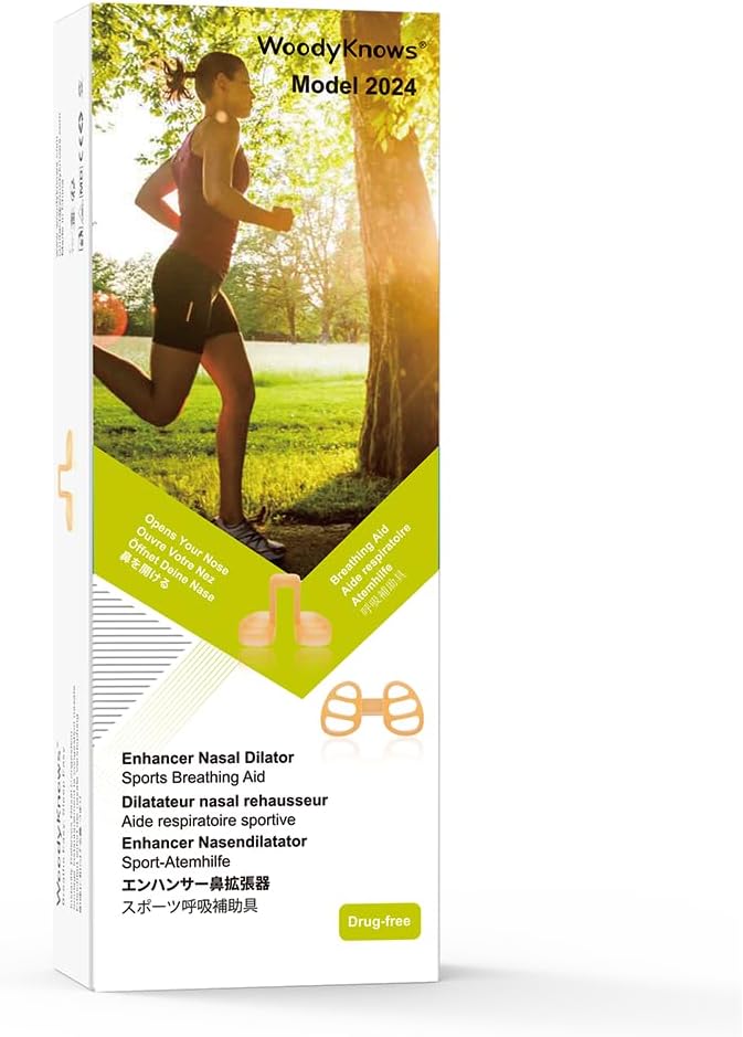 WoodyKnows Enhancer Nasal Dilator, Model 2024 Standard, Improves Sports Airflow, Nasal Congestion aid (L 4Pack)