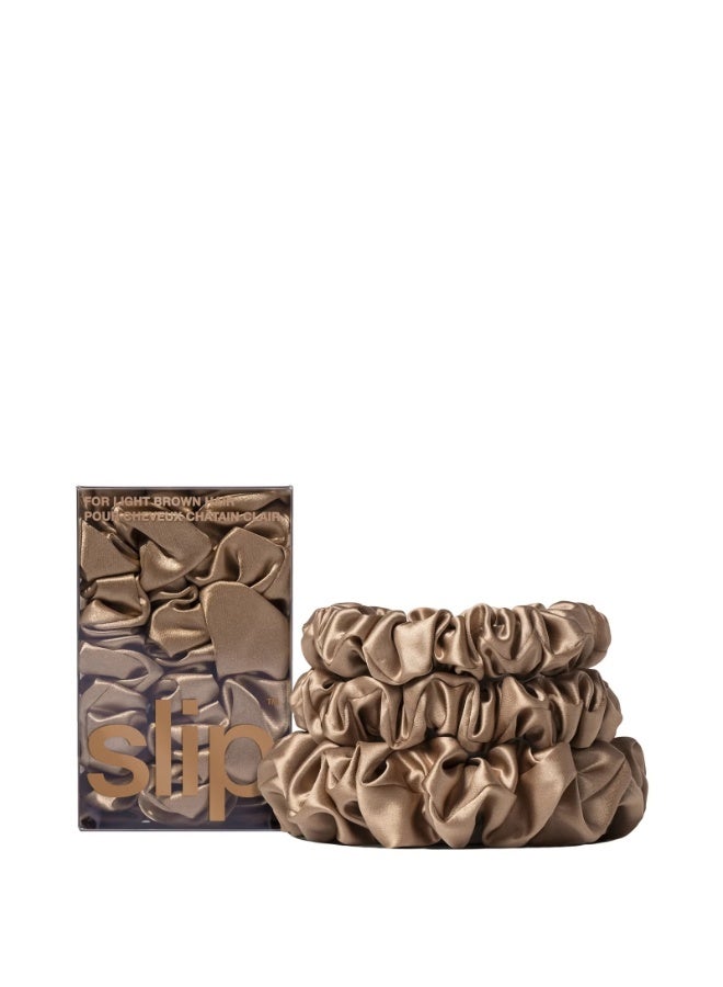 سليب مجموعة ربطات الشعر المتنوعة من Slip Pure Silk Back To Basics - بني فاتح - Image 1