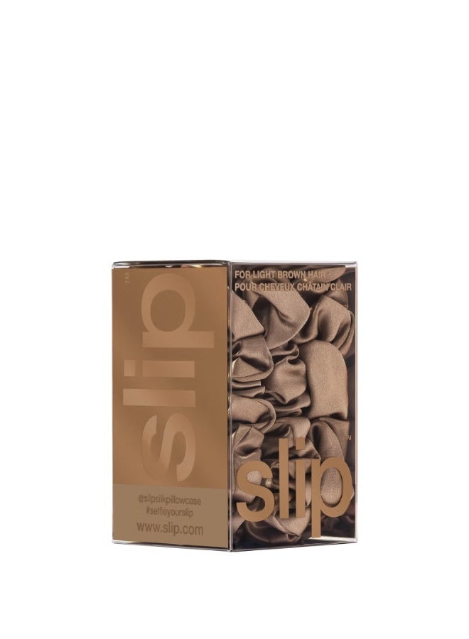 سليب مجموعة ربطات الشعر المتنوعة من Slip Pure Silk Back To Basics - بني فاتح - Image 4