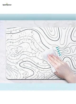 لوحة ماوس للألعاب للابتوب، لوحة ماوس كبيرة للألعاب، حصيرة مكتب كبيرة للكمبيوتر ولوحة المفاتيح، قاعدة مطاطية سميكة غير قابلة للانزلاق، سجادة طاولة بتصميم حواف مناسب للماوس ولوحة المفاتيح، مثالية للألعاب والاستخدام المنزلي والعمل المكتبي، المقاس: 80 سم × 30 سم. - view 4