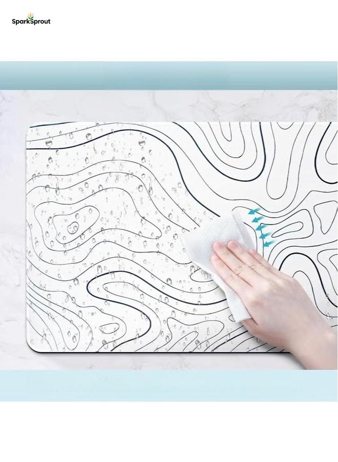 سباركسبروت لوحة ماوس للألعاب للابتوب، لوحة ماوس كبيرة للألعاب، حصيرة مكتب كبيرة للكمبيوتر ولوحة المفاتيح، قاعدة مطاطية سميكة غير قابلة للانزلاق، سجادة طاولة بتصميم حواف مناسب للماوس ولوحة المفاتيح، مثالية للألعاب والاستخدام المنزلي والعمل المكتبي، المقاس: 80 سم × 30 سم. - Image 4