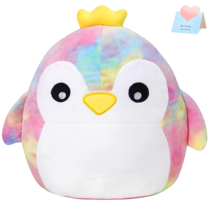 CozyWorld 13 Penguin Hugging Tie Dye Rainbow Plush Stuffed Animals Plushie Original Cute Pillow Soft Holiday Birthday Gifts for Boys Girls - Image 2
