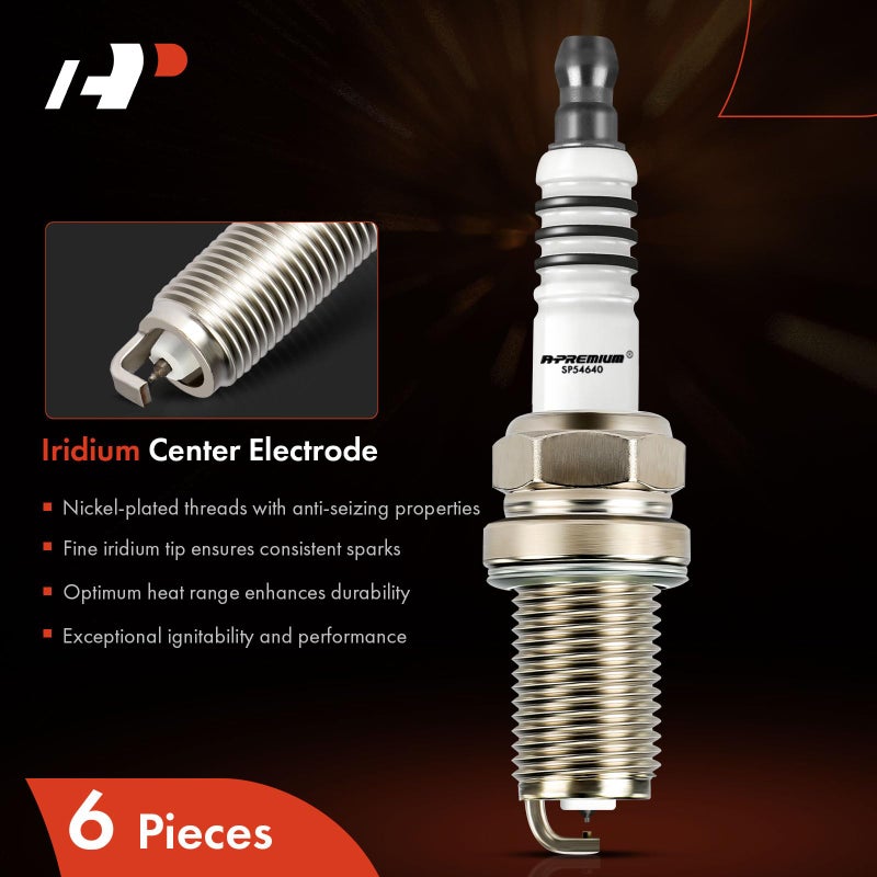 A-Premium Iridium Platinum V6 Spark Plugs Compatible with Toyota Tacoma, Tundra, 4Runner & Hyundai Sonata, Tucson & Kia Optima, Sorento, Sportage & Nissan Frontier, Pathifinder, Maxima & Dodge Avenger - Image 3