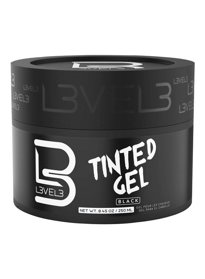 L3 Vel 3 Tinted Gel Black Temporary Black Hair Gel For Hair No Flaking And Rinses Out Easily Level Three Strong Hold Formula - Image 1