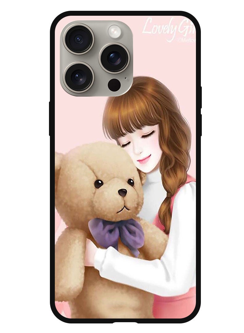 Theodor Protective Case Anti Scratch Shock Proof Bumper Cover For iPhone 15 Pro Max Lovely Girl Witih Teddy - Image 1