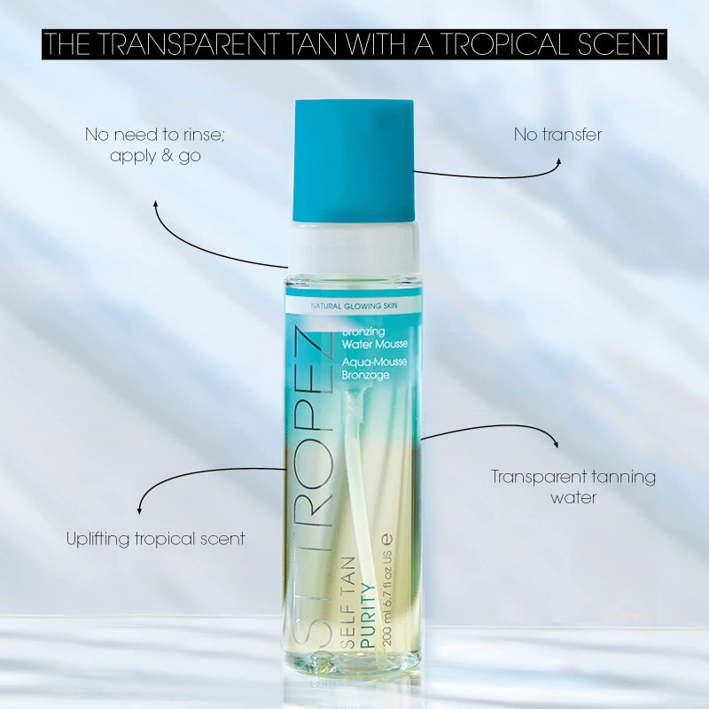 St.Tropez Self Tan Purity Bronzing Water Tanning Mousse for Clear Tan with Streak-Free Finish, Vegan, Natural & Cruelty-Free - Image 2