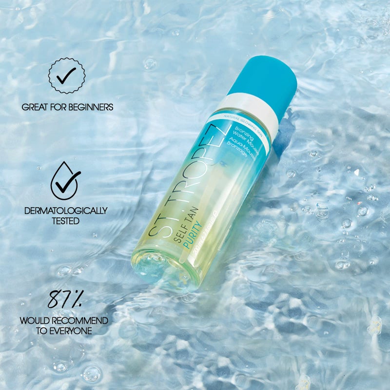 St.Tropez Self Tan Purity Bronzing Water Tanning Mousse for Clear Tan with Streak-Free Finish, Vegan, Natural & Cruelty-Free - Image 5