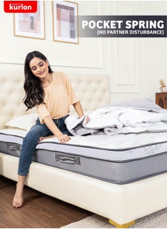Kurlon Kurlon Spring Rest Pocket Premium Mattress | Pocket Spring Mattress | Medium Firm Support | HR Foam, Natural Latex, Memory Foam | Twin Size Mattress| 200Lx120Wx25H Cms |  10 Yrs Warranty  - Image 3