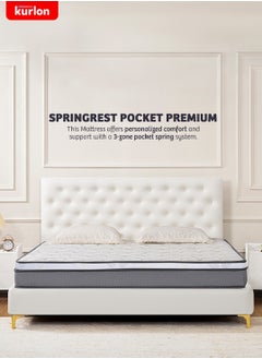 Kurlon Kurlon Spring Rest Pocket Premium Mattress | Pocket Spring Mattress | Medium Firm Support | HR Foam, Natural Latex, Memory Foam | Twin Size Mattress| 200Lx120Wx25H Cms |  10 Yrs Warranty  - Image 1