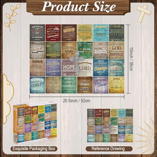 Civaner 500 Piece Christian Puzzles for Adults Bible Sunflower Religious Jigsaw Puzzles for Adults Elderly Seniors Inspirational Gifts for Church Easter Mothers DayBible Verse - Image 5