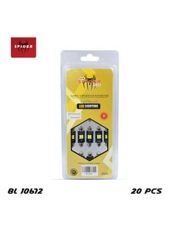 سبايدر مجموعة إضاءة السيارة LED من SPIDER 20 قطعة BL10672، مصابيح LED CANBUS مقاس 39 مم، إضاءة داخلية، مصابيح LED موفرة للطاقة  - Image 1