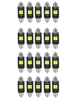 سبايدر مجموعة إضاءة السيارة LED من SPIDER 20 قطعة BL10672، مصابيح LED CANBUS مقاس 39 مم، إضاءة داخلية، مصابيح LED موفرة للطاقة  - Image 2