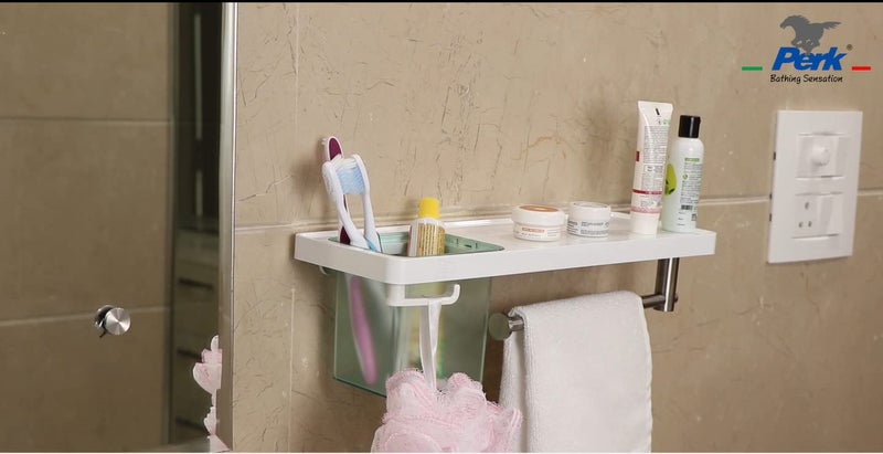 PERK P E R K Multi Function Storage Rack ABSSS304 in New Concept Multi Purpose Series PERK Bathroom Accessories  - Image 1