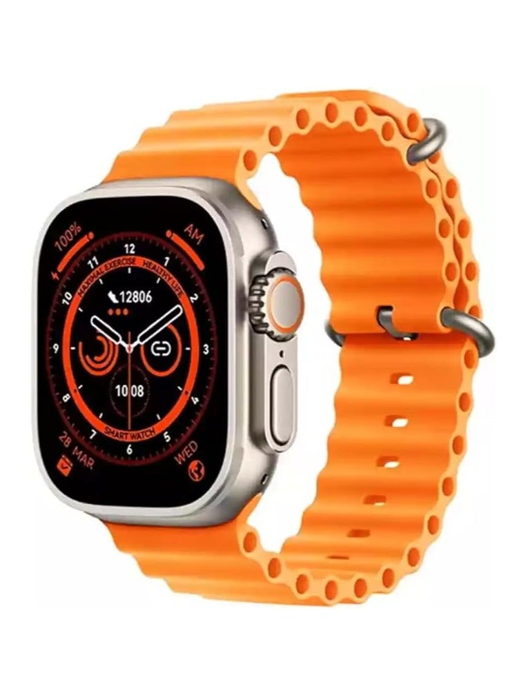 adhomax New T900 Ultra 2 smart watch Elegant Design 2.2" NFC, infinite display, Fitness Tracker, Heart Rate, Bluetooth, Wireless Charging, works with IOS and android, for men and women - Image 3