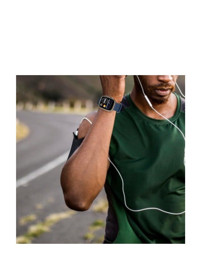 adhomax New T900 Ultra 2 smart watch Elegant Design 2.2" NFC, infinite display, Fitness Tracker, Heart Rate, Bluetooth, Wireless Charging, works with IOS and android, for men and women - Image 2