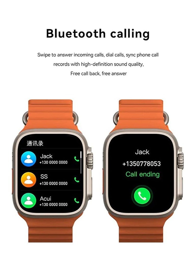 adhomax New T900 Ultra 2 smart watch Elegant Design 2.2" NFC, infinite display, Fitness Tracker, Heart Rate, Bluetooth, Wireless Charging, works with IOS and android, for men and women - Image 4