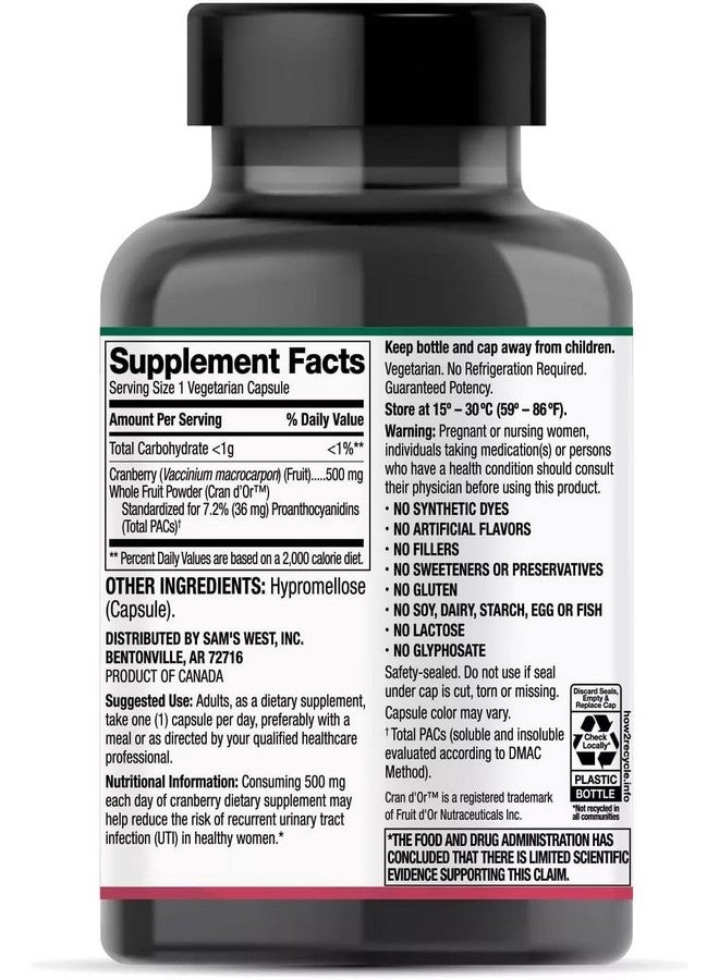 Member Clinical Strength Cranberry Supplement, 500mg, 150 Count - Image 2