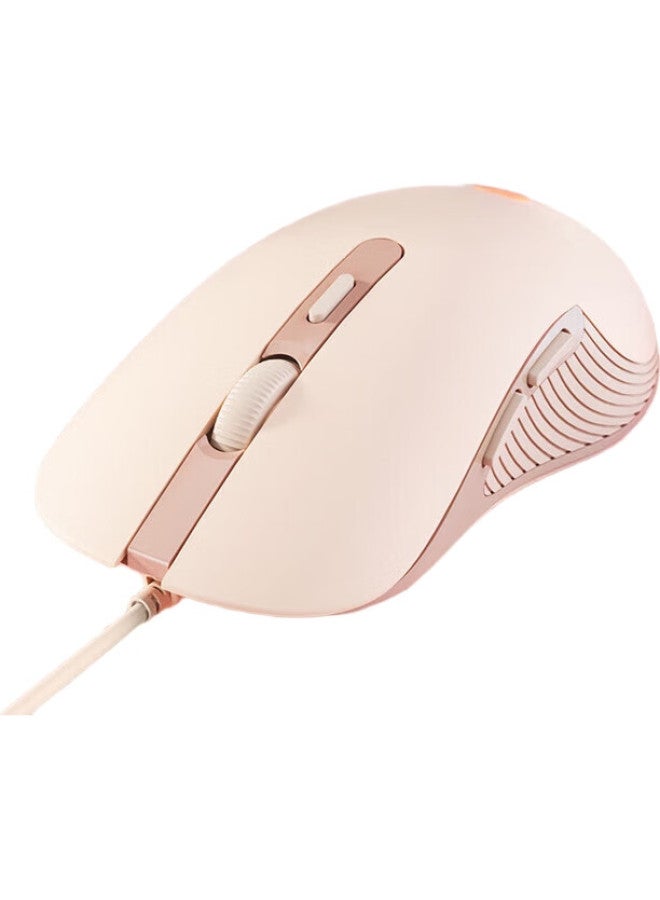 HP M280 Wired Gaming Mouse With Rgb Lighting Macro Programming For Esports Gaming Mouse For Laptop Desktop Mouse Lol Chicken Mouse Milk Tea Color Light Sound - Image 1