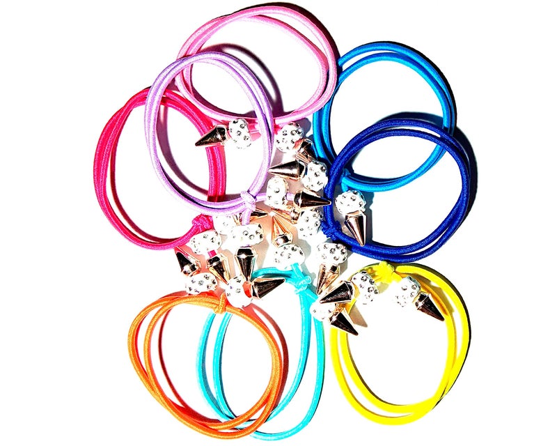 Drishti® Stylist Hair Rubber For Girls-Women Pack of 24 (Random Assorted Colour) - Image 2