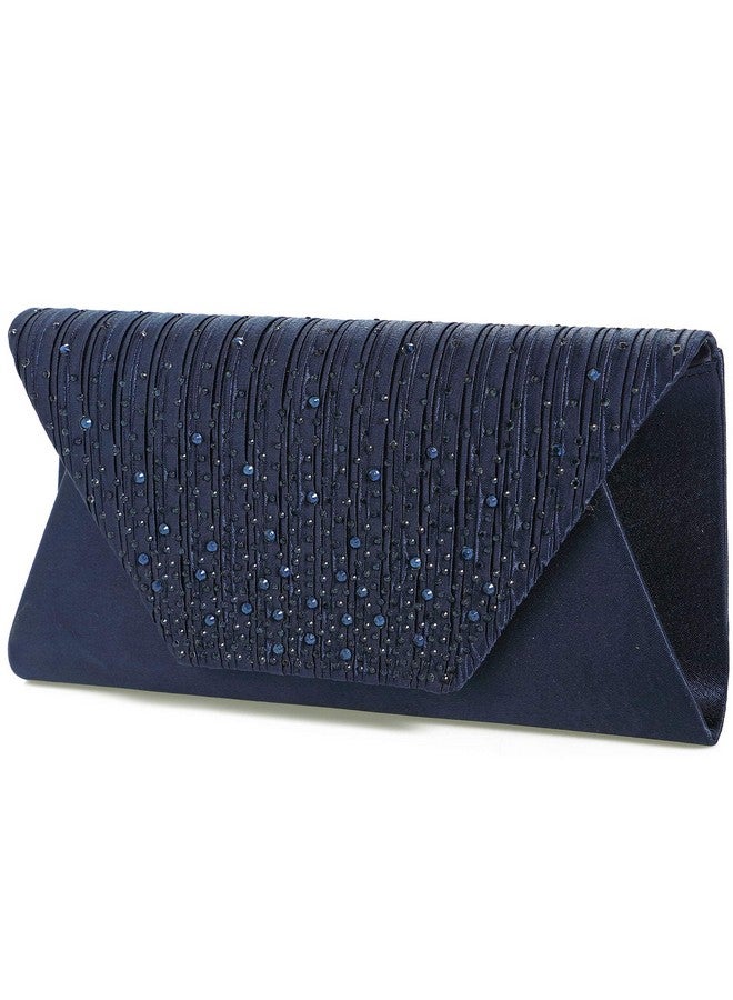 Mihawk clutches for women evening bag Envelope Handbag Party Bridal clutch purses for women wedding(Navy Blue) - Image 2