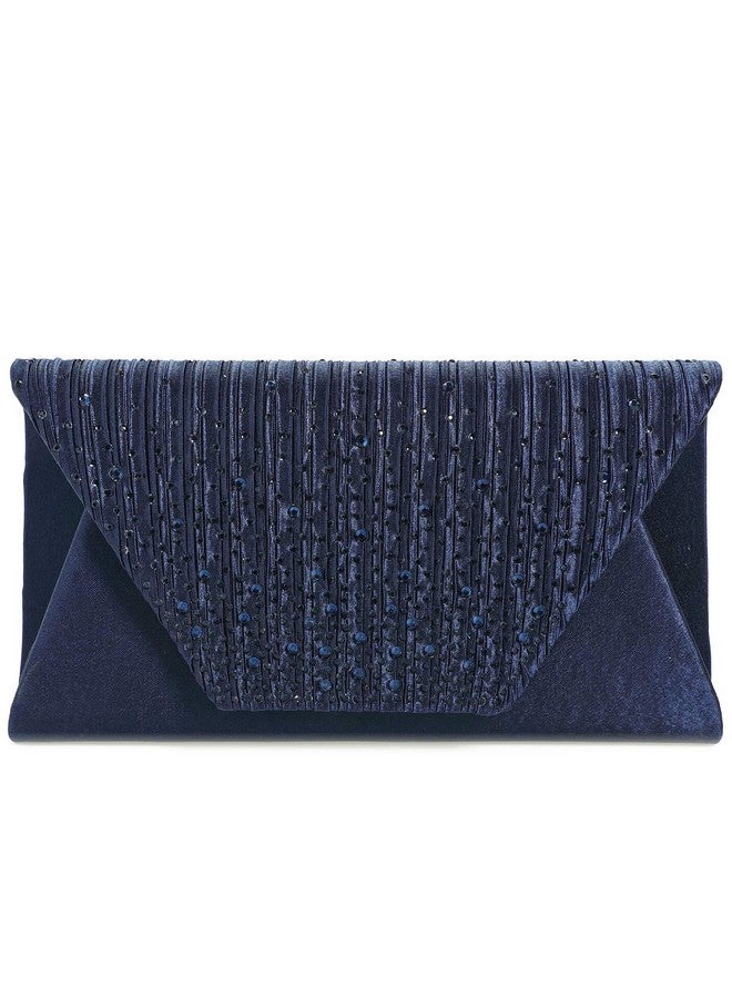 Mihawk clutches for women evening bag Envelope Handbag Party Bridal clutch purses for women wedding(Navy Blue) - Image 1