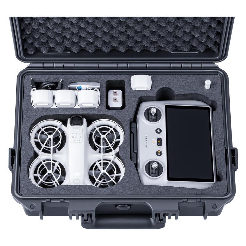 Lykus Titan N110 Waterproof Hard Case for DJI Neo 1 NOT Neo 2 RCN3DJI RC 2 Support Up to 7 batteries CASE ONLY - Image 2