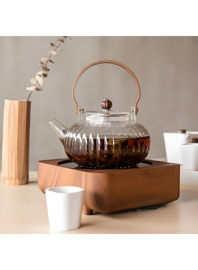 Inovique Enterprises Inovique Enterprises Victorian 500ml Borosilicate Glass Transparent Teapot | Stovetop Kettle with Glass Infuser & Lid | Perfect for Brewing Tea, Coffee, Blooming & Loose Leaf Tea - Image 1
