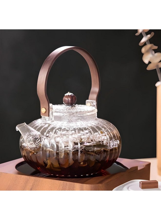Inovique Enterprises Inovique Enterprises Victorian 500ml Borosilicate Glass Transparent Teapot | Stovetop Kettle with Glass Infuser & Lid | Perfect for Brewing Tea, Coffee, Blooming & Loose Leaf Tea - Image 5