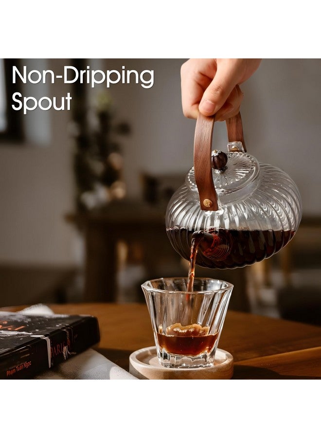 Inovique Enterprises Inovique Enterprises Victorian 500ml Borosilicate Glass Transparent Teapot | Stovetop Kettle with Glass Infuser & Lid | Perfect for Brewing Tea, Coffee, Blooming & Loose Leaf Tea - Image 3