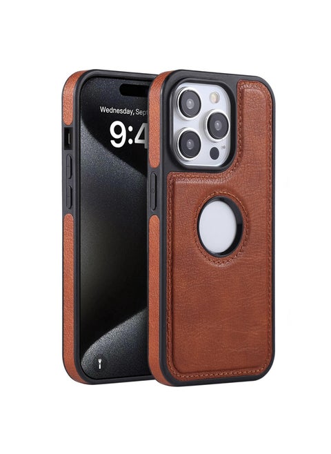 Leather Protective Case For iPhone 14 Pro Max 6.7 inch Brown