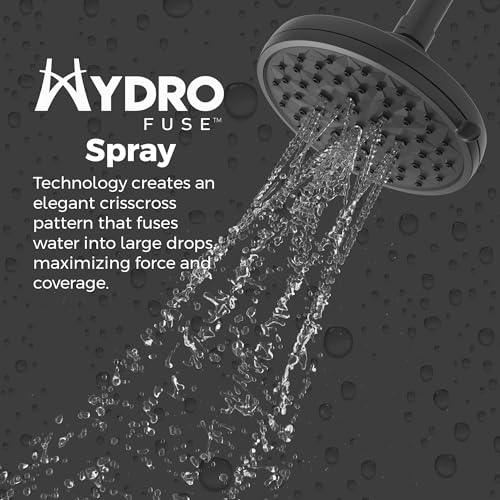 Pfister HydroFuse Shower Head Shower Arm Not Included 6Function 175 GPM Spot Defense Matte Black Finish 015WS2HF01SDB - Image 3
