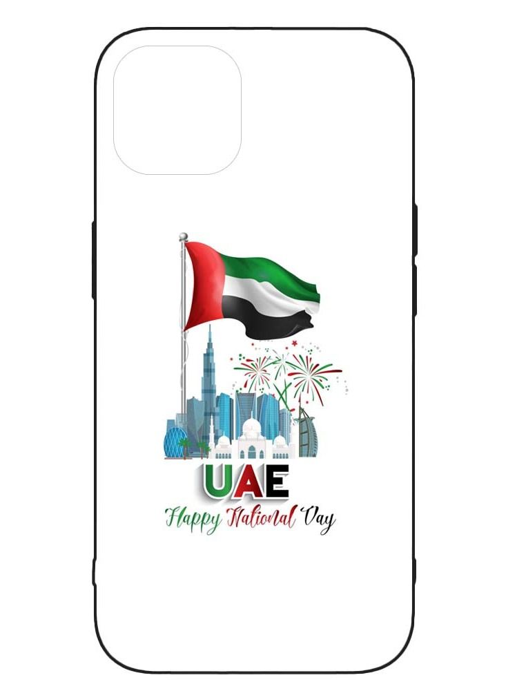 Service Zone Protective Printed Mobile Cover Happy National Day With UAE Flag For Apple iPhone 11 - Image 1