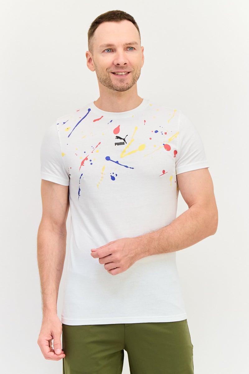 PUMA Men Slim Fit Short Sleeve Outdoor T-Shirt, White - Image 1