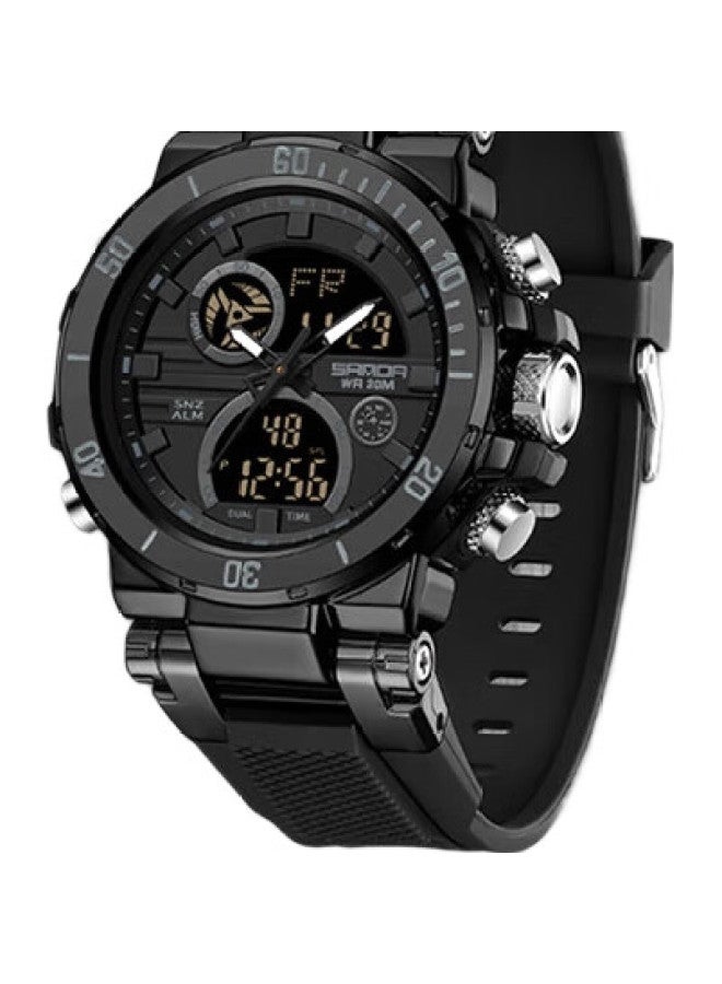 Sanda Men'S Electronic Watch Student Sports Waterproof Luminous Junior High School High School Youth Steel Tide Dual Display Wristwatch - Image 3