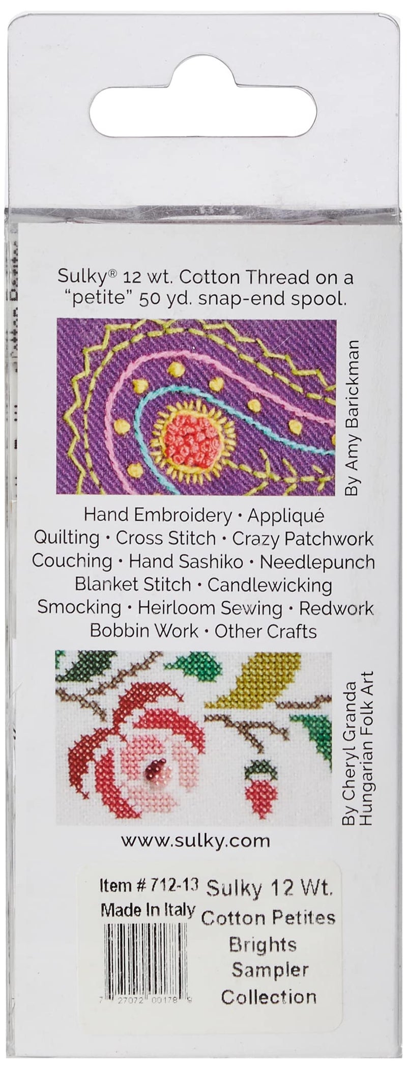 SULKY OF AMERICA Bright Colors Assortment Sulky Sampler 12wt Cotton Petites 6/Pkg - Image 2