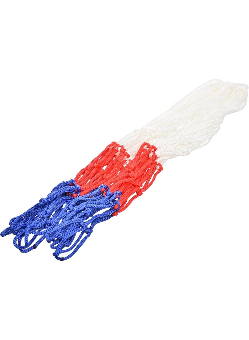 باكت يحتوي على قطعتين شبكة سلة (أحمر، أبيض، أزرق) - شبكة كرة سلة متينة للاستبدال. - Image 5