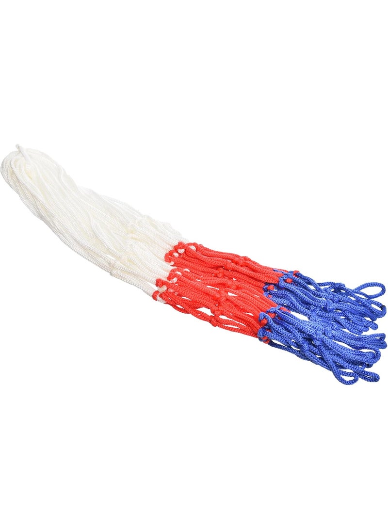 باكت يحتوي على قطعتين شبكة سلة (أحمر، أبيض، أزرق) - شبكة كرة سلة متينة للاستبدال. - Image 4